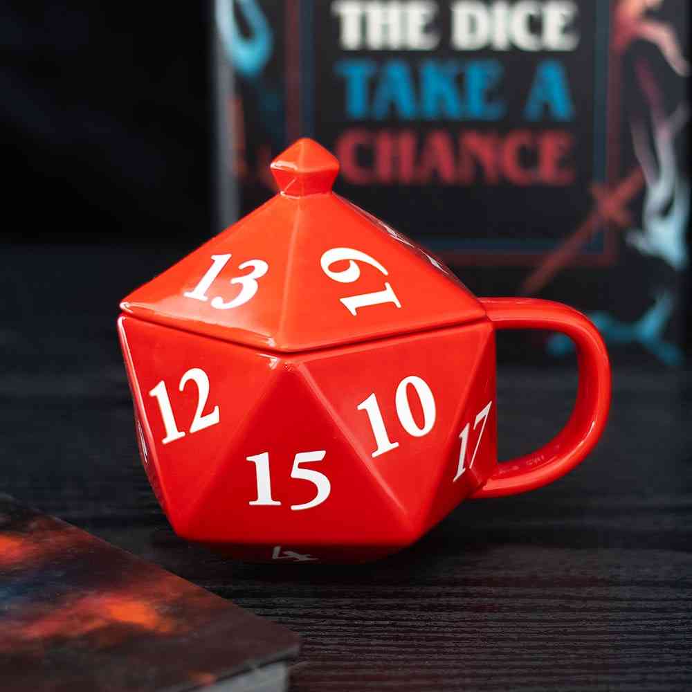Something Different - D20 Gaming Dice Shaped Mok/beker - Rood